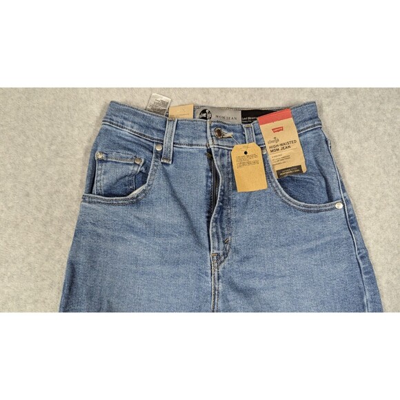 Levis SilverTab Women Jeans 25x26.5 High Waist Mom Jeans Tapered Relax Stretch - Picture 2 of 15